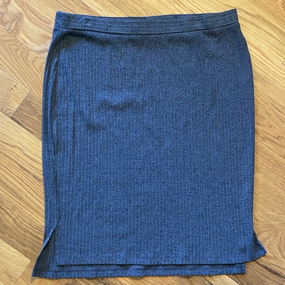 Grey Stretch Pencil Skirt